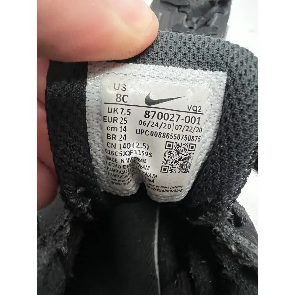 Nike Play Shoes Baby Sneakers 8C Black Lace Up